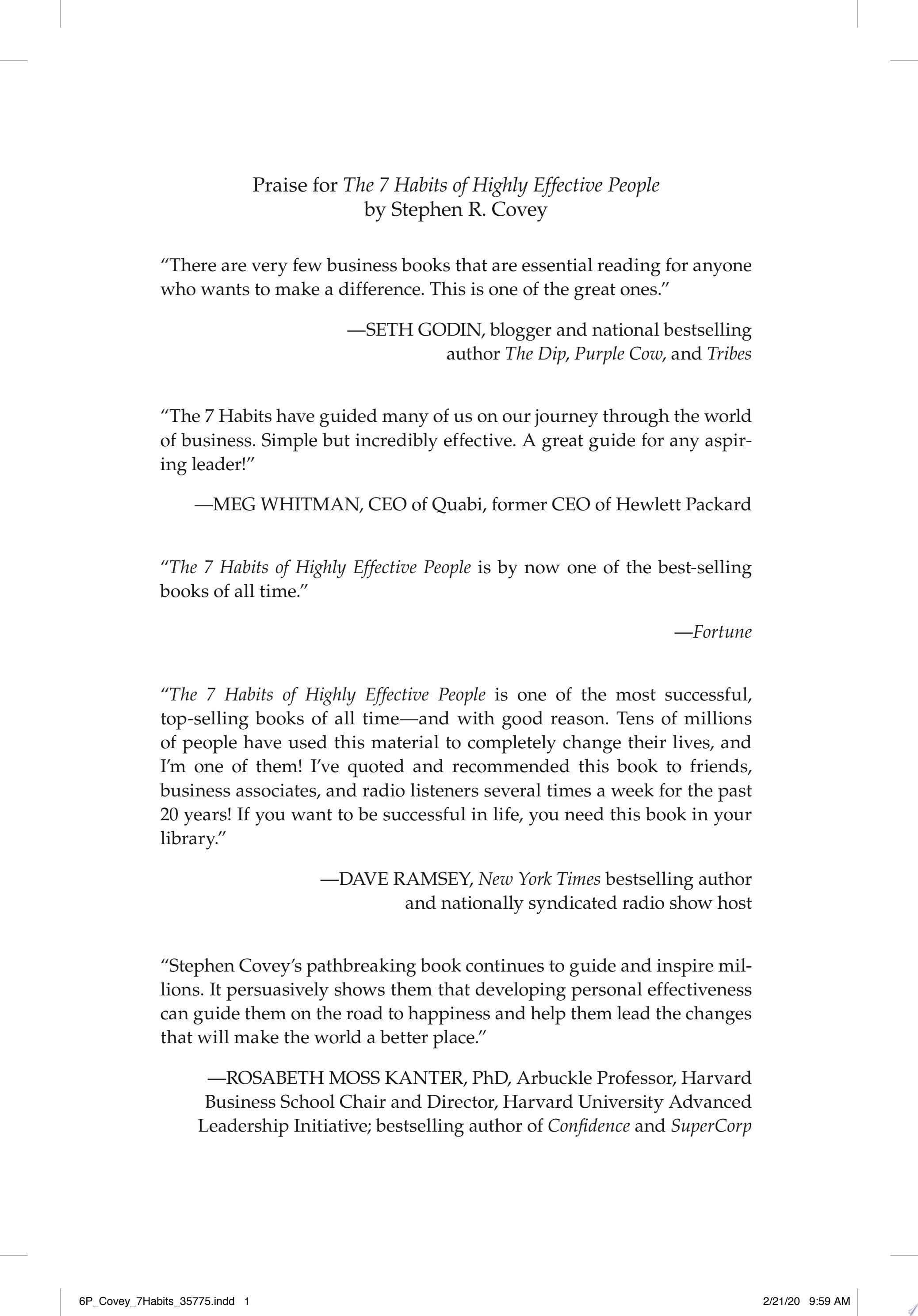 The 7 Habits of Highly Effective People