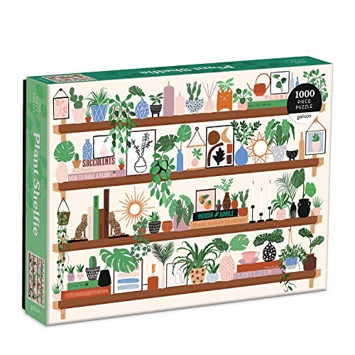 Galison Plant Shelfie Jigsaw Puzzle, 1,000 Pieces, 27? X 20? ? Plant Jigsaw Puzzle With Stunning Artwork By Francis Penwill, Thick, Sturdy Pieces, Challenging Family Activity, Great Gift Idea