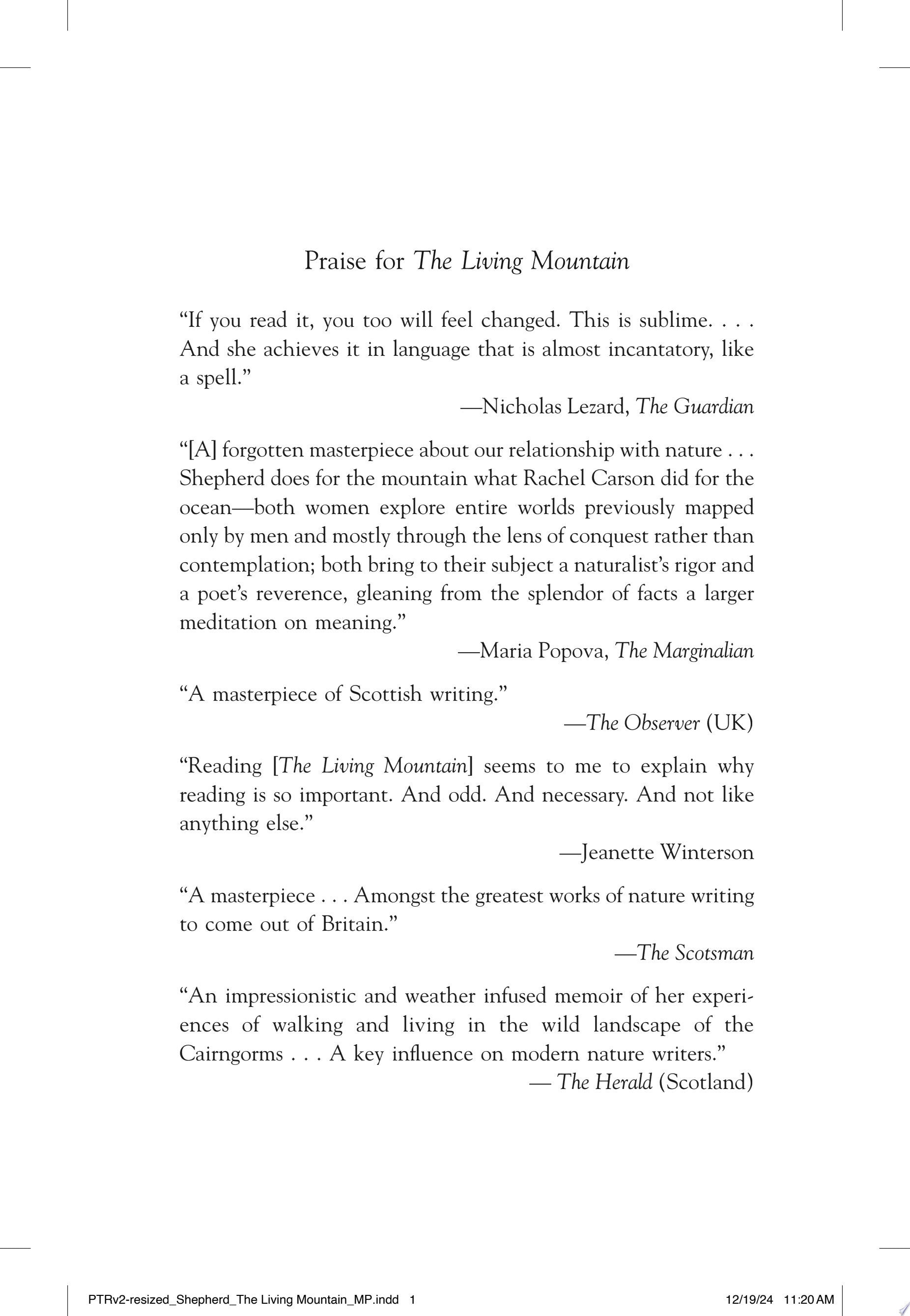 The Living Mountain