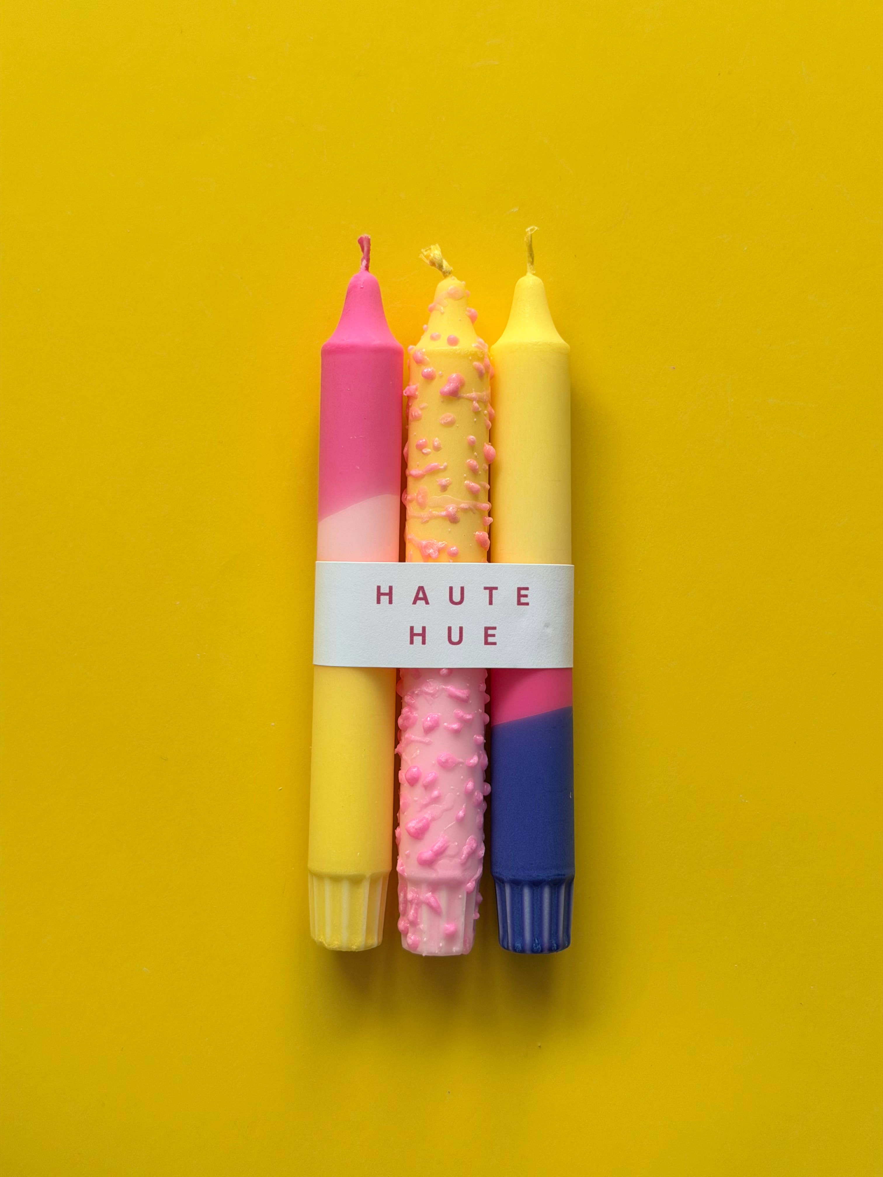 Taper Candles - Set of 3- Mango Sorbet