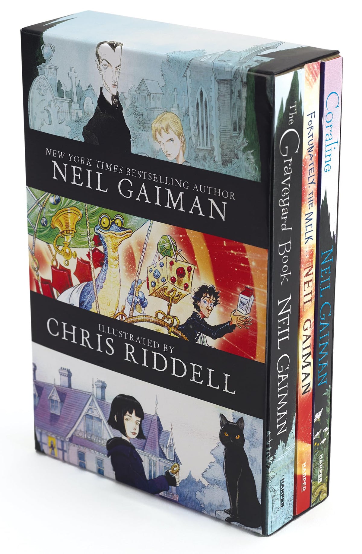Neil Gaiman/Chris Riddell 3-Book Box Set