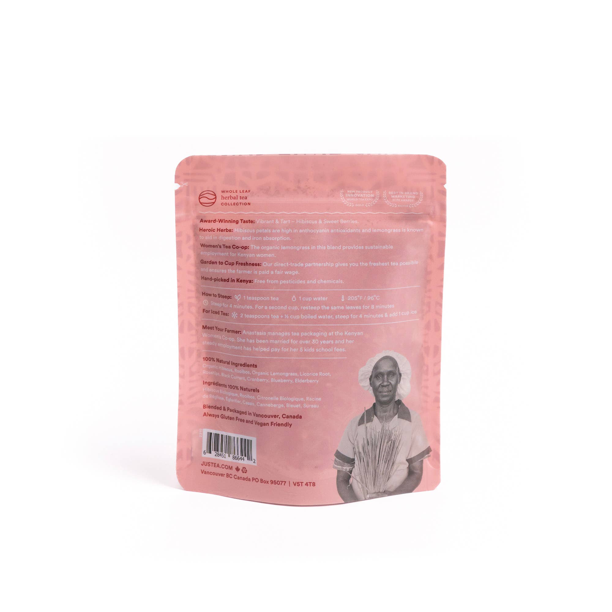 Little Berry Hibiscus Stand-up Pouch - Fair-Trade Herbal Tea