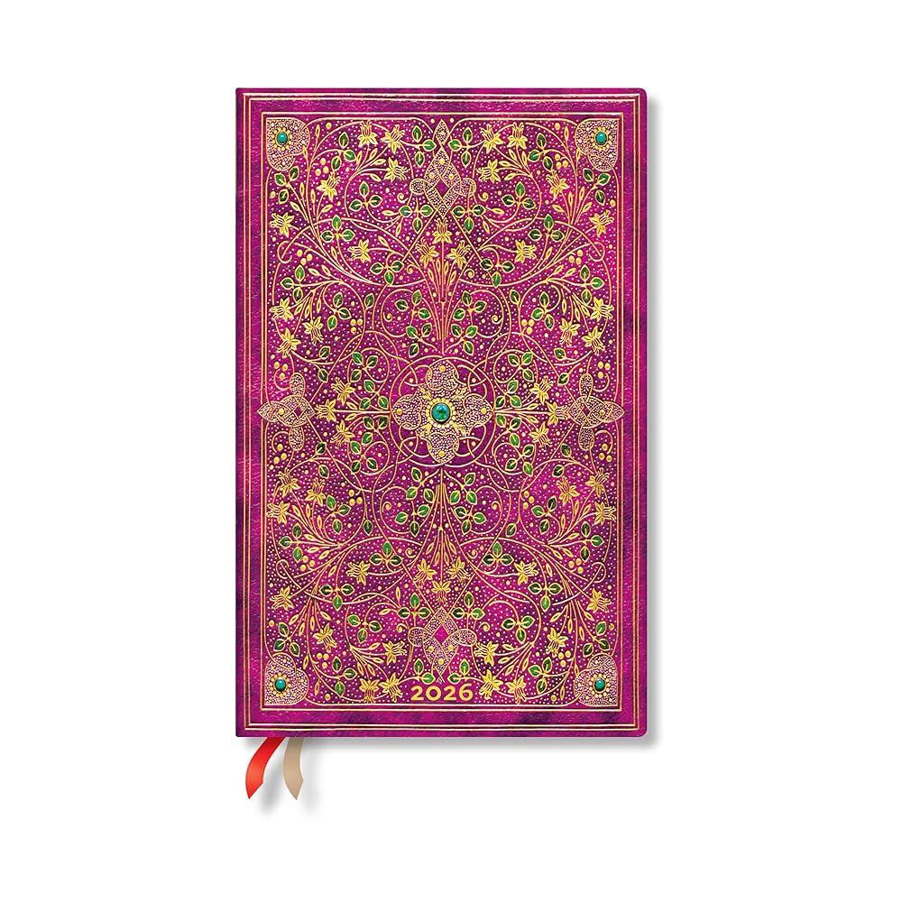 Paperblanks | 2026 Diamond Jubilee | Sangorski & Sutcliffe | 12-Month Flexis | Maxi | Day-at-a-Time | Elastic Band | 400 Pg | 80 GSM cover image