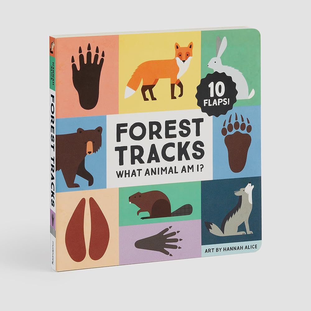 Forest Tracks: What Animal Am I? Lift-the-Flap Board Book cover image