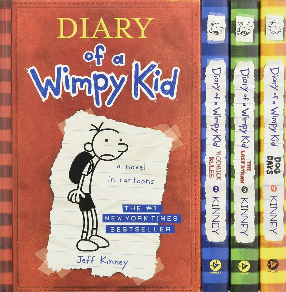 Diary of a Wimpy Kid Box of Books 1-4 Hardcover Gift Set: Diary of a Wimpy Kid, Rodrick Rules, The Last Straw, Dog Days cover image