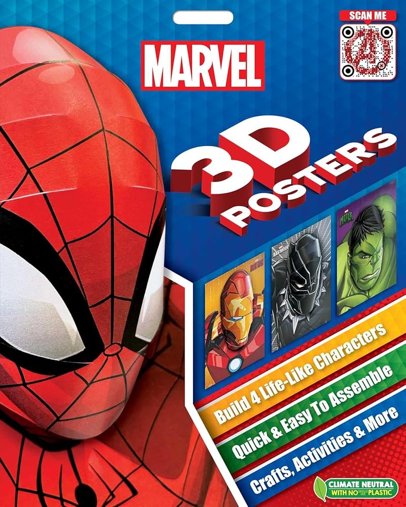 Marvel 3D Posters: Quick & Easy to Assemble Life-Like Characters, Plus Crafts, Activities, and More cover image