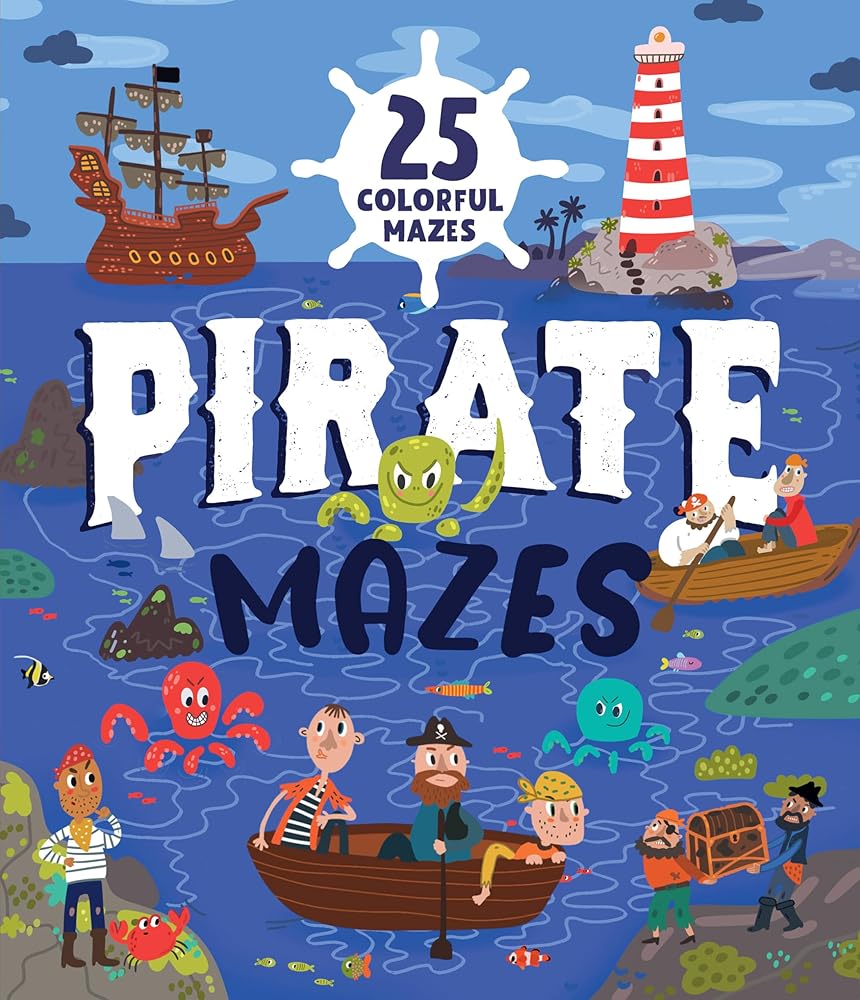 Pirate Mazes: 25 Colorful Mazes (Clever Mazes) cover image