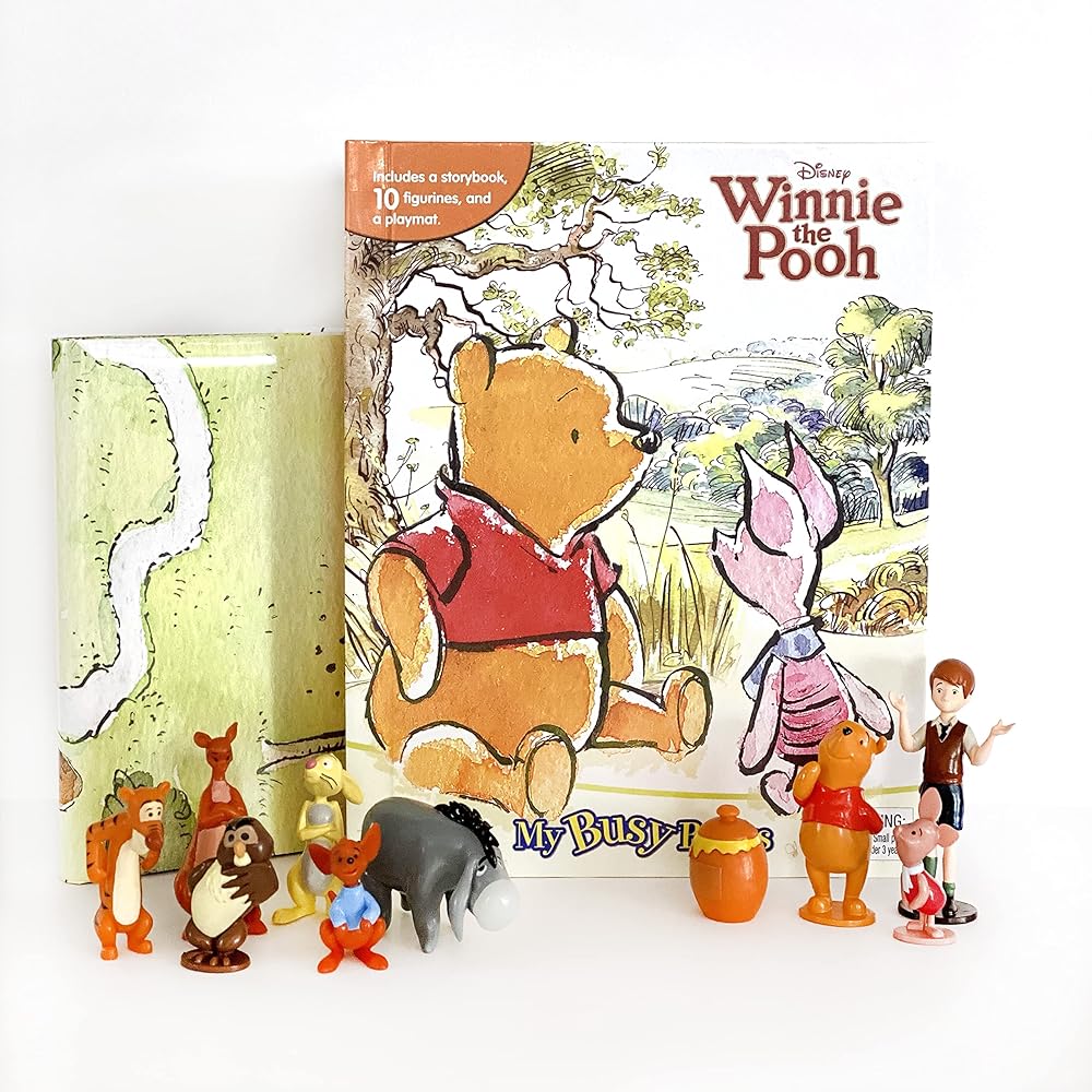 Disney Winnie the Pooh Classic My Busy Books - Storybook, 10 figurines, playmat cover image