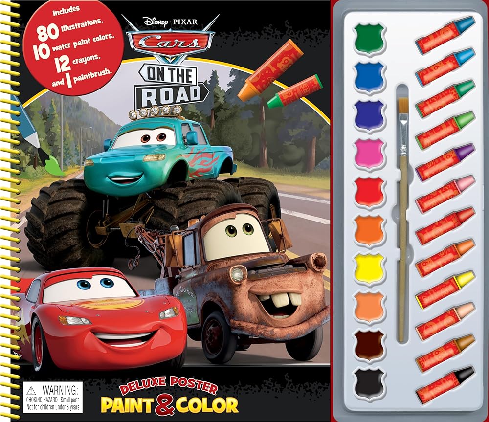 Disney Cars on the Road Deluxe Poster Paint & Color cover image