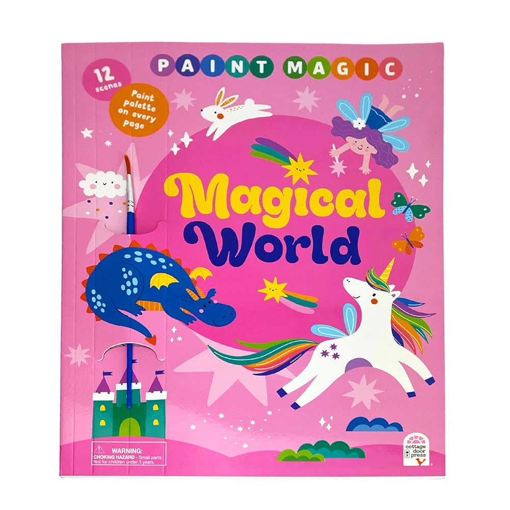 Paint Magic Magical World - Paint with Water Painting Book for Kids cover image