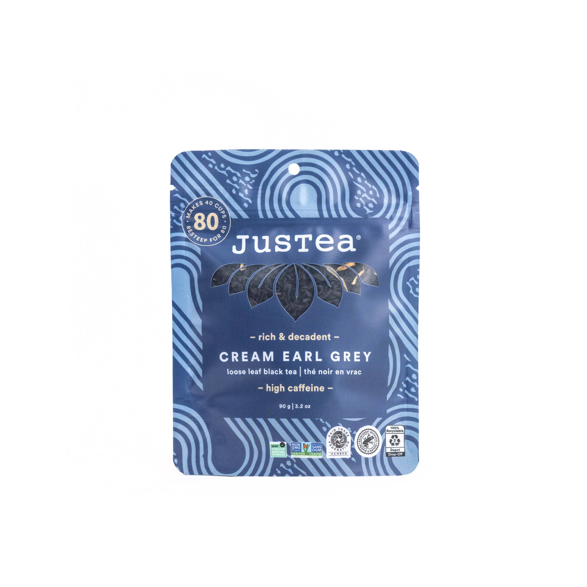 Cream Earl Grey Stand-up Pouch - Fair-Trade, Black Tea