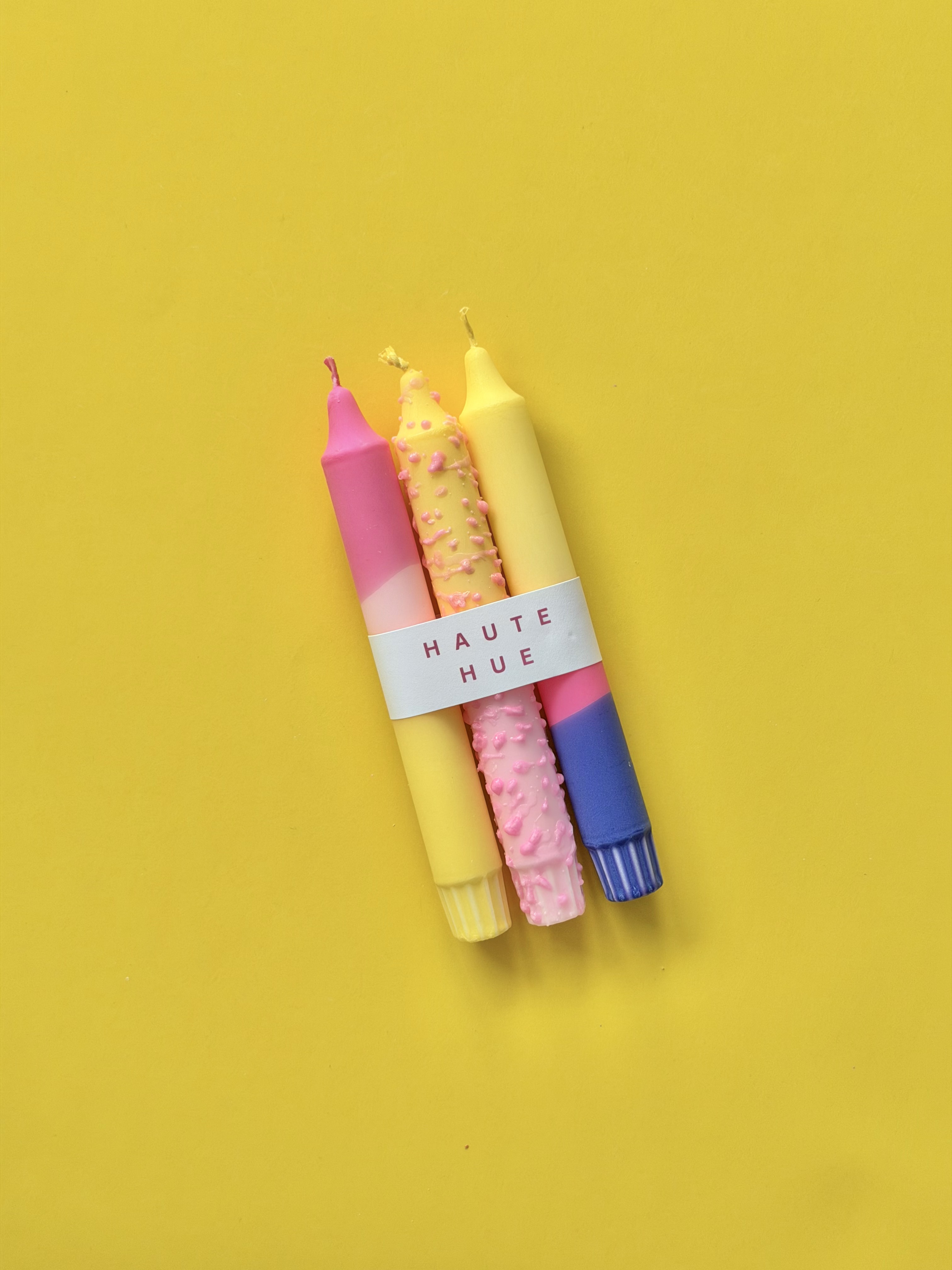 Taper Candles - Set of 3- Mango Sorbet
