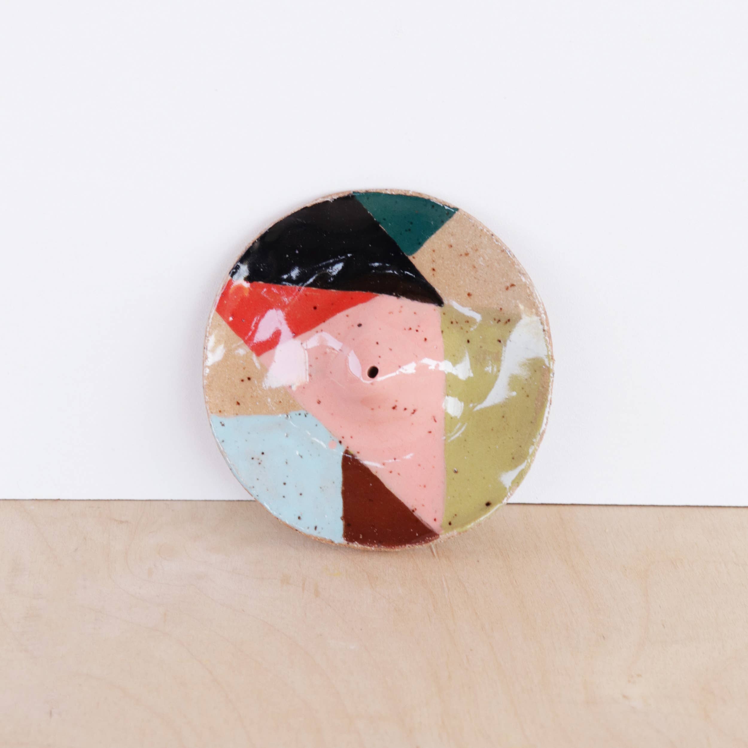 Ceramic Incense Holder - Patchwork