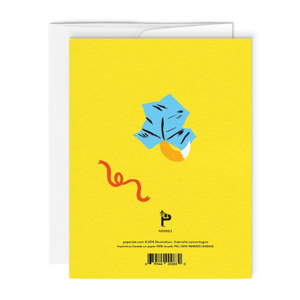 RENARDS CADEAUX — Greeting card