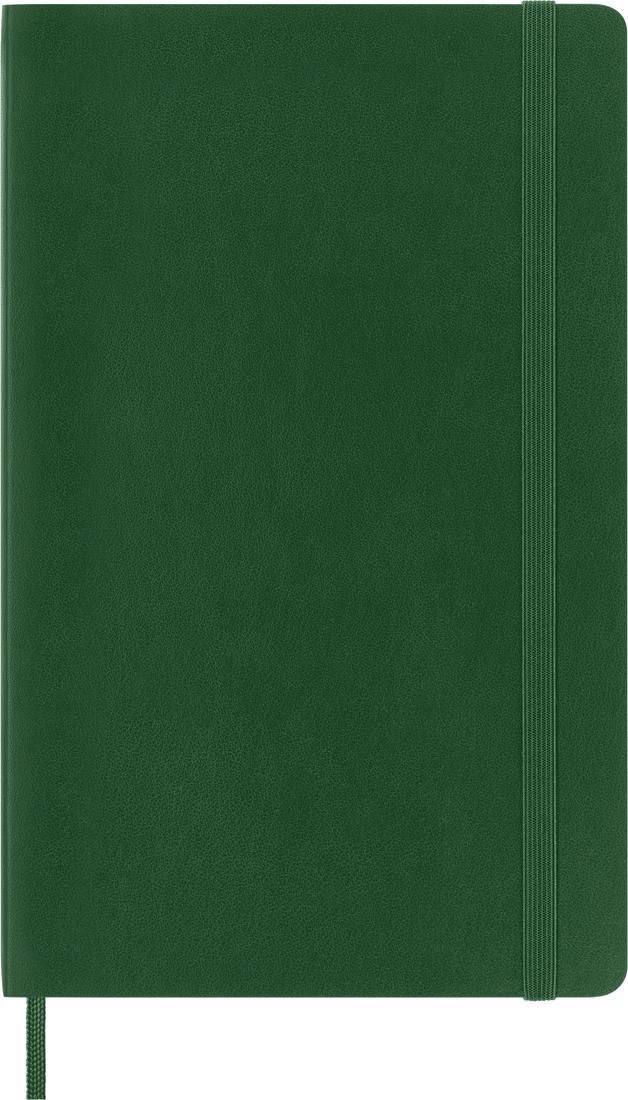 Moleskine Notebook, Large, Plain, Myrtle Green, Soft Cover (5 x 8.25)