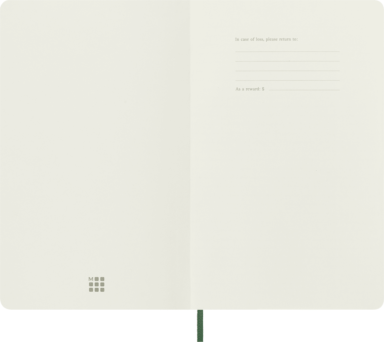Moleskine Notebook, Large, Ruled, Myrtle Green, Soft Cover (5 x 8.25)