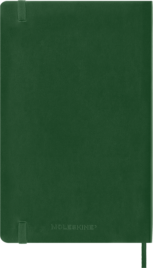 Moleskine Notebook, Large, Plain, Myrtle Green, Soft Cover (5 x 8.25)