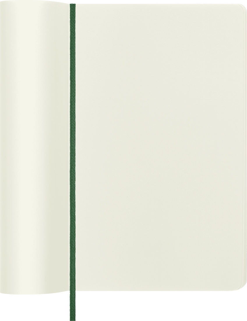 Moleskine Notebook, Large, Plain, Myrtle Green, Soft Cover (5 x 8.25)