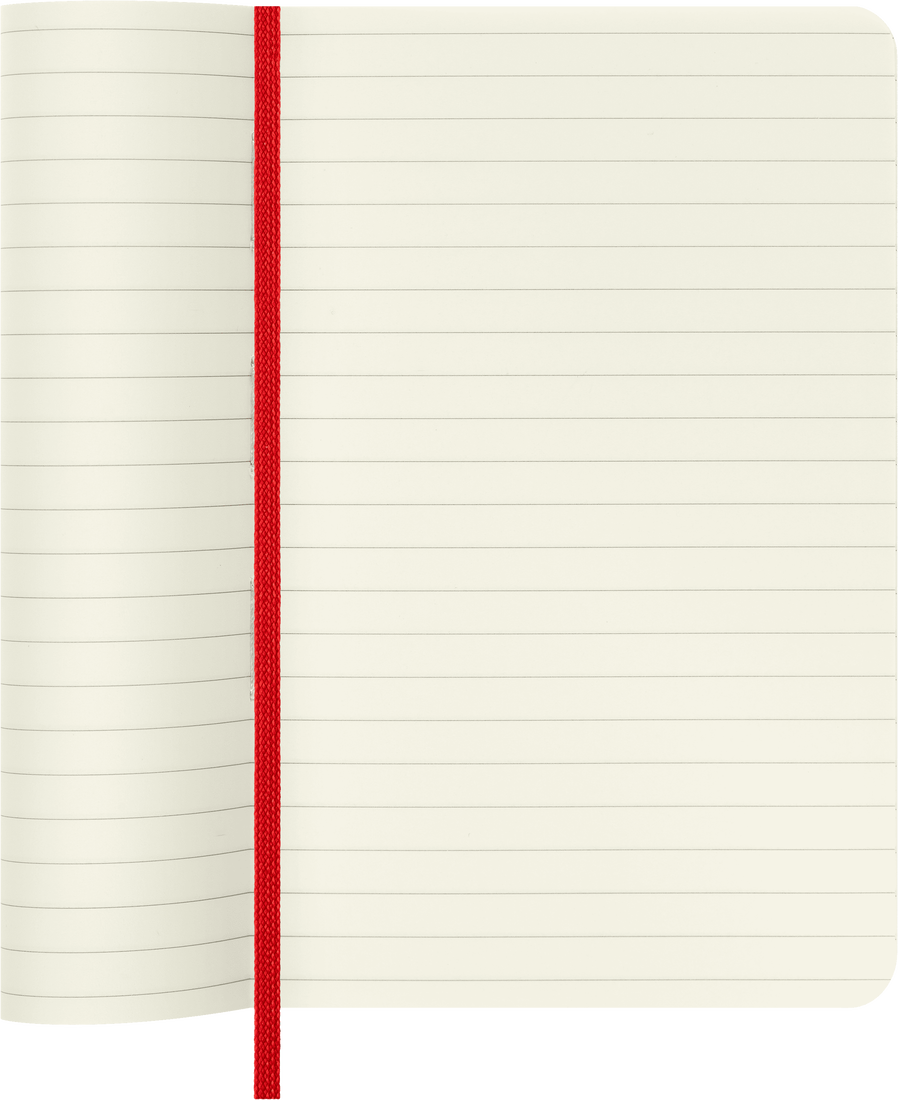 Moleskine Classic Notebook, Pocket, Ruled, Scarlet Red, Soft Cover (3.5 x 5.5)