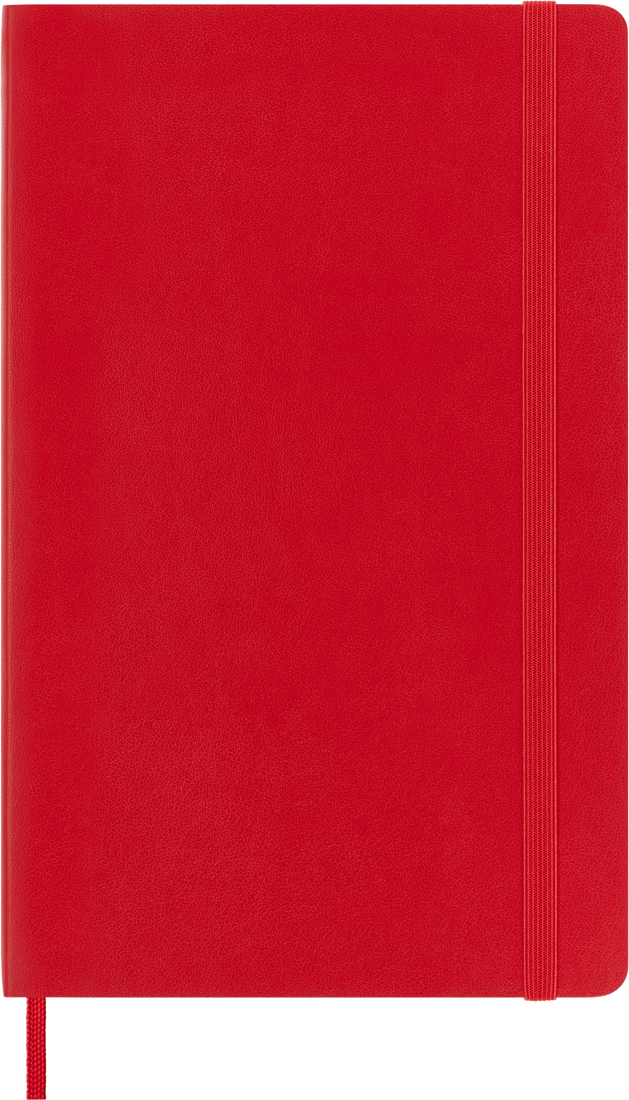 Moleskine Classic Notebook, Large, Ruled, Scarlet Red, Soft Cover (5 x 8.25)