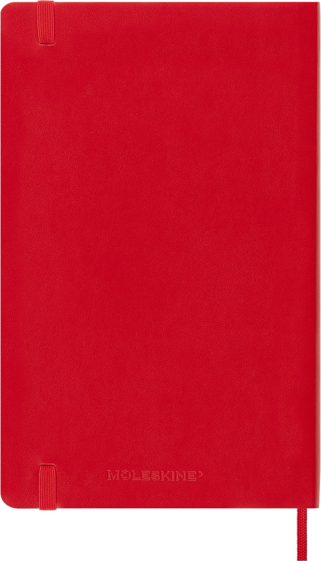 Moleskine Classic Notebook, Large, Ruled, Scarlet Red, Soft Cover (5 x 8.25)
