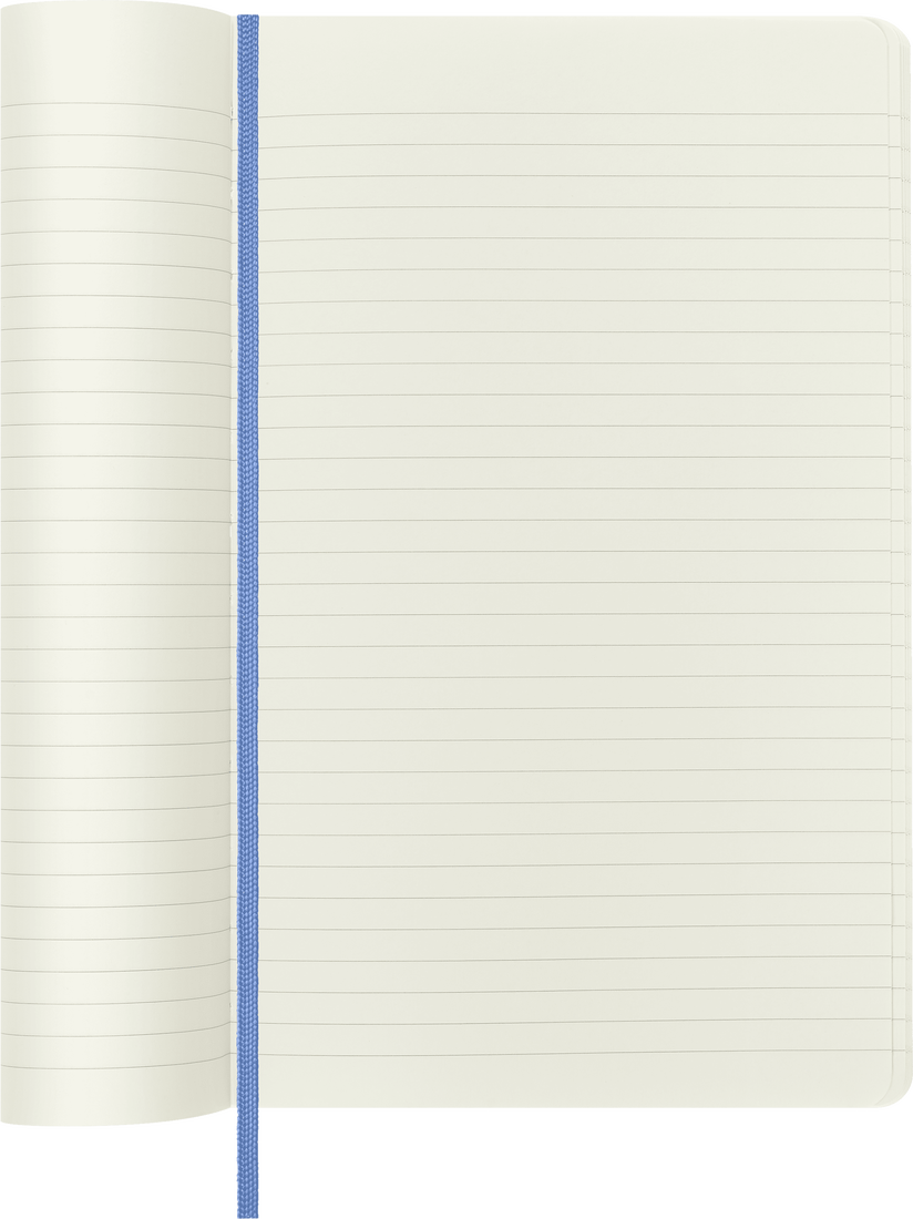 Moleskine Classic Notebook, Large, Ruled, Hydrangea Blue, Soft Cover (5 X 8.25)