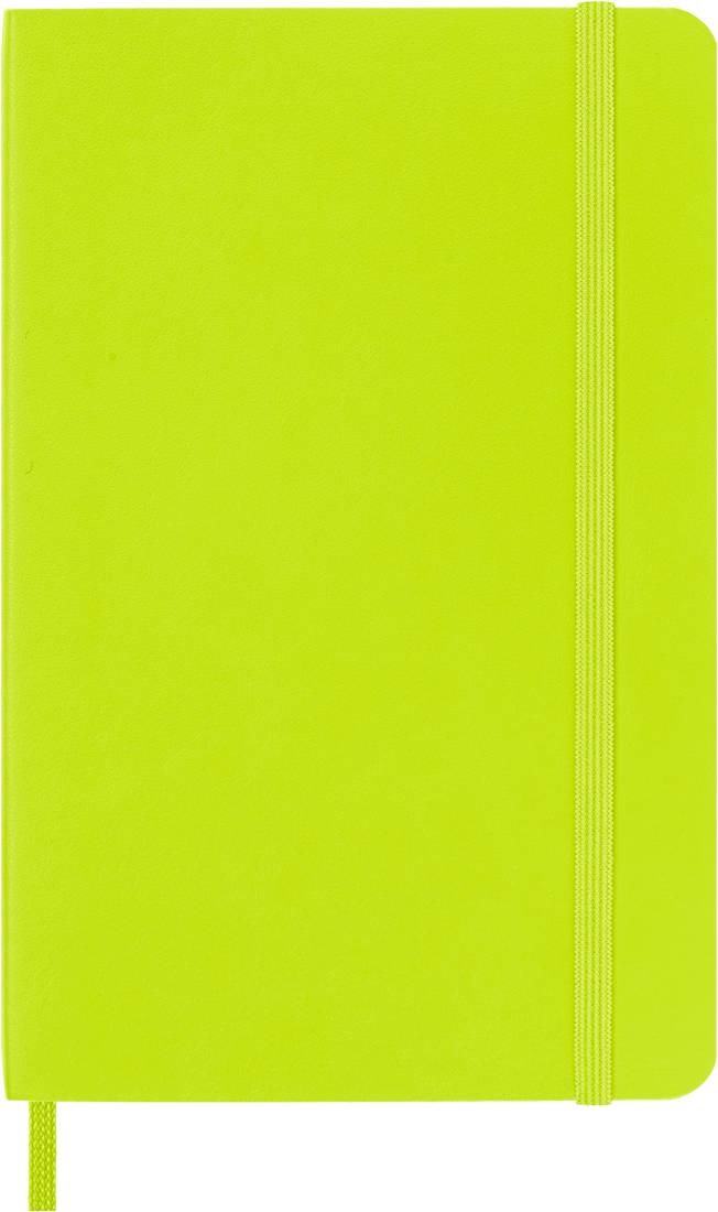 Moleskine Classic Notebook, Pocket, Ruled, Lemon Green, Soft Cover (3.5 X 5.5)