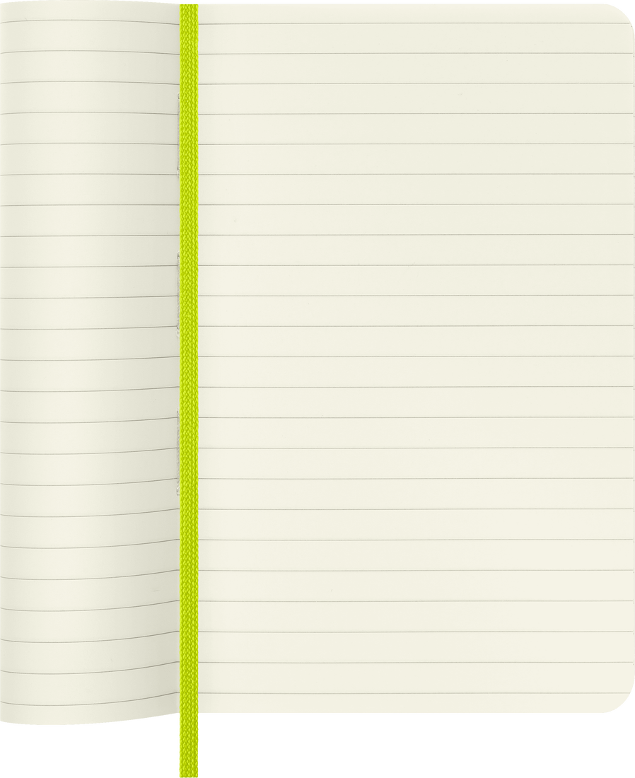 Moleskine Classic Notebook, Pocket, Ruled, Lemon Green, Soft Cover (3.5 X 5.5)