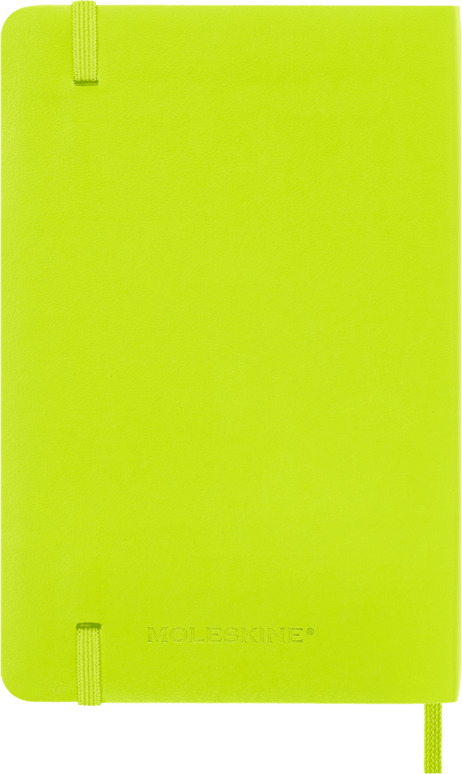 Moleskine Classic Notebook, Pocket, Ruled, Lemon Green, Soft Cover (3.5 X 5.5)