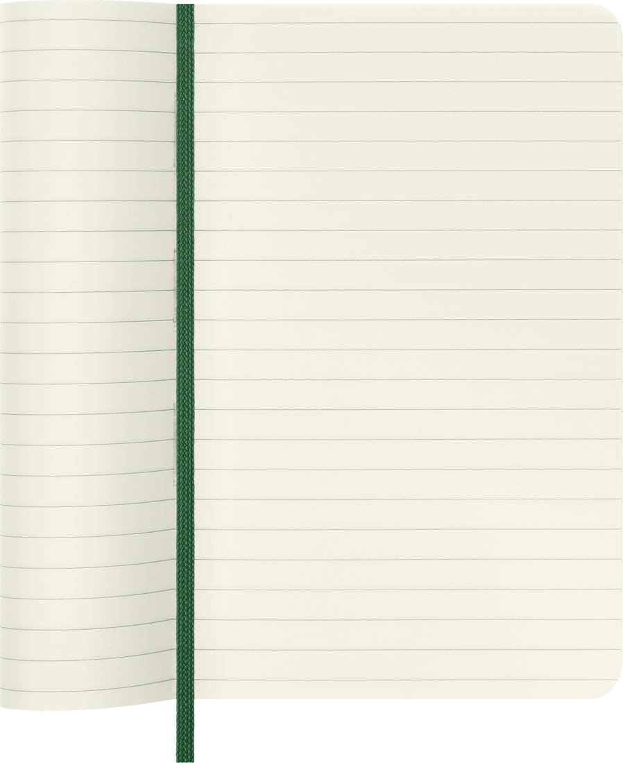 Moleskine Notebook, Pocket, Ruled, Myrtle Green, Soft Cover (3.5 x 5.5)