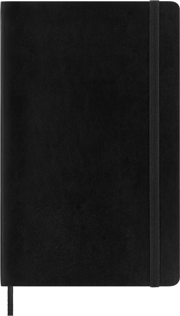 Moleskine Classic Notebook, Large, Plain, Black, Soft Cover (5 x 8.25)