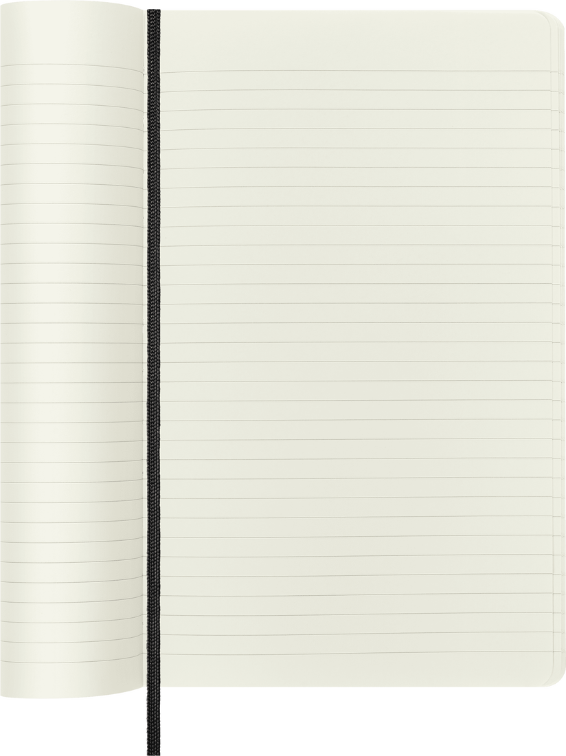 Moleskine Classic Notebook, Large, Ruled, Black, Soft Cover (5 x 8.25)