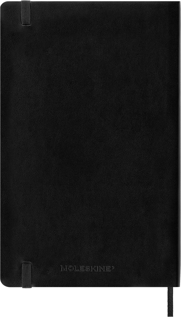 Moleskine Classic Notebook, Large, Ruled, Black, Soft Cover (5 x 8.25)