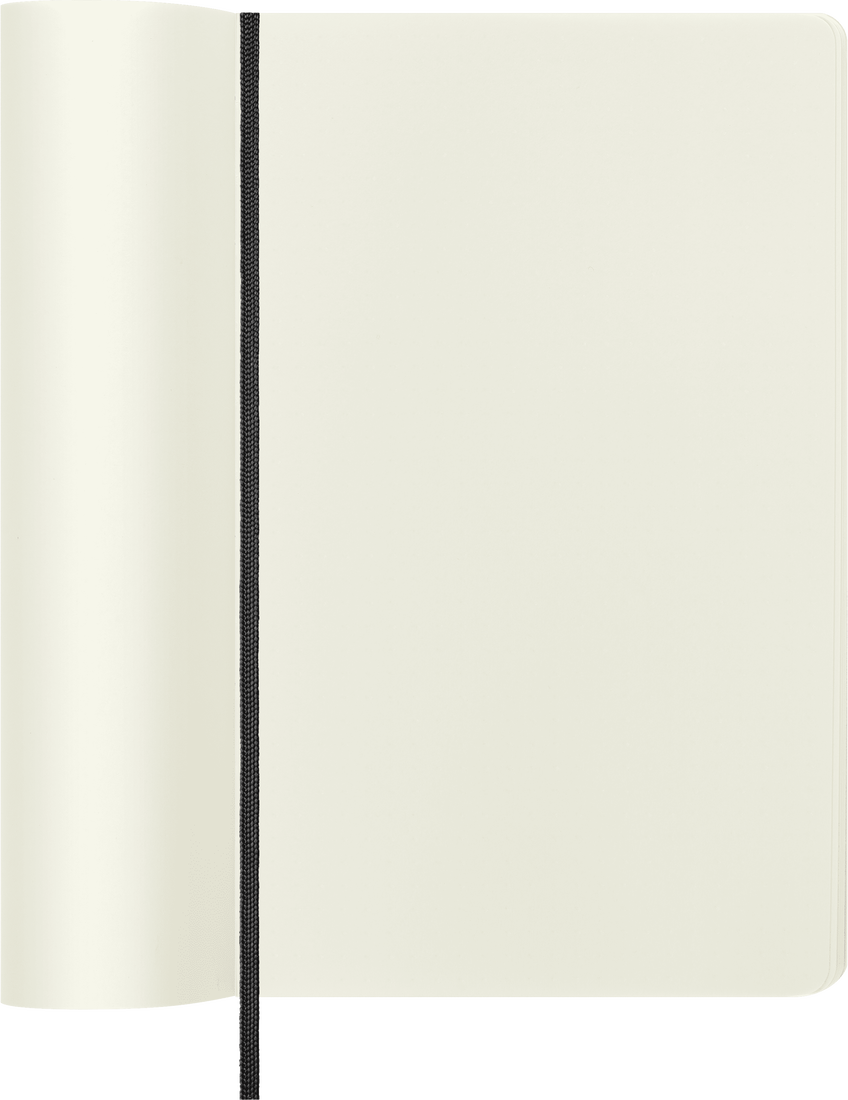 Moleskine Classic Notebook, Large, Plain, Black, Soft Cover (5 x 8.25)