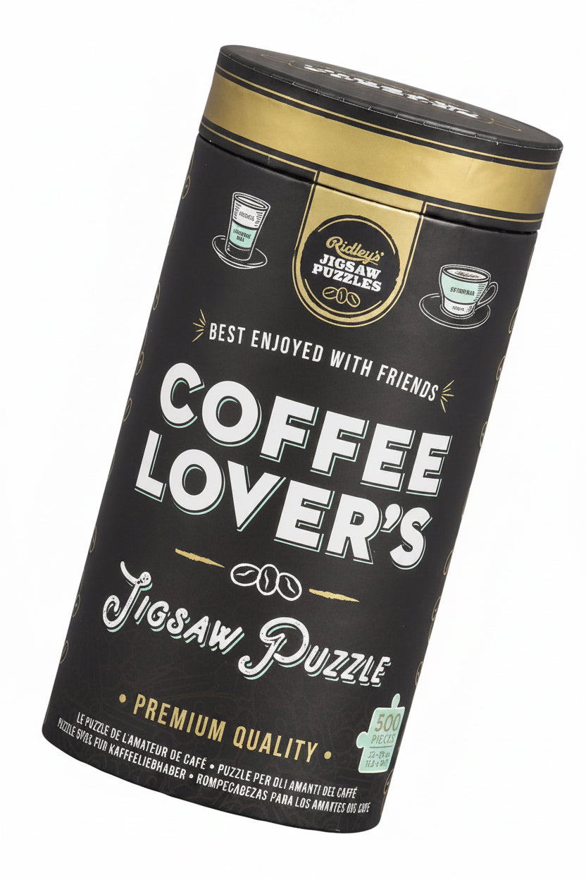 Coffee Lover's 500 Piece Jigsaw Puzzle in Canister