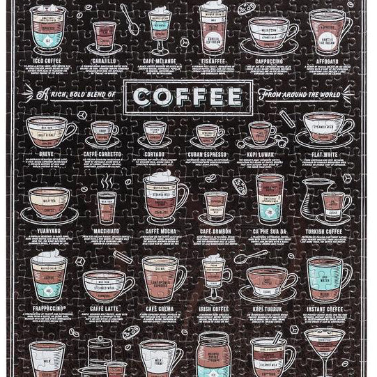 Coffee Lover's 500 Piece Jigsaw Puzzle in Canister